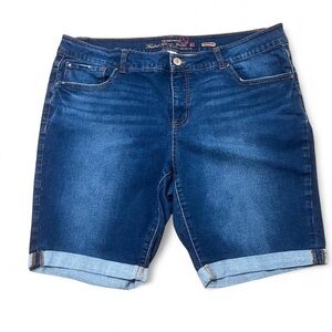 Faded Glory Dark Blue Denim Roll-Cuff Men's Shorts